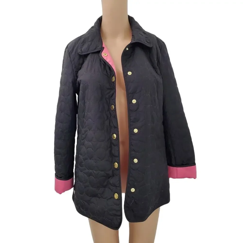 Coach Signature Logo Quilted Jacket (XS)